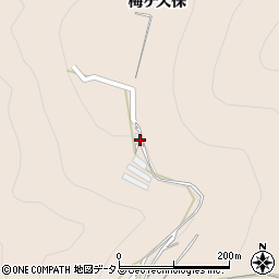 徳島県美馬市美馬町（梅ヶ久保）周辺の地図