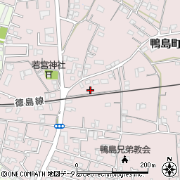 徳島県吉野川市鴨島町喜来303-2周辺の地図