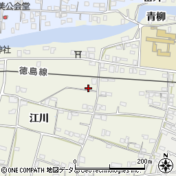 徳島県吉野川市鴨島町西麻植江川周辺の地図
