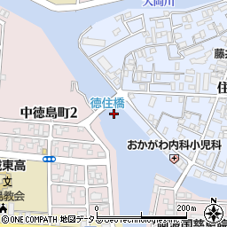 徳住橋周辺の地図