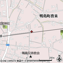 徳島県吉野川市鴨島町喜来216周辺の地図