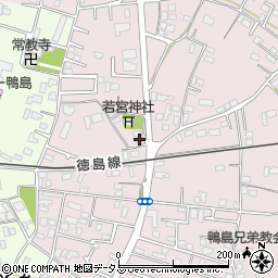 徳島県吉野川市鴨島町喜来397-1周辺の地図