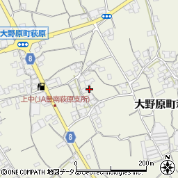 香川県観音寺市大野原町萩原1077周辺の地図