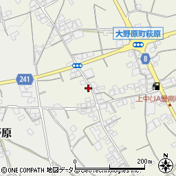 香川県観音寺市大野原町萩原1360周辺の地図