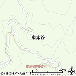 和歌山県有田川町（有田郡）東大谷周辺の地図