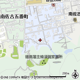 南佐古職員住宅周辺の地図