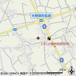 香川県観音寺市大野原町萩原1440周辺の地図
