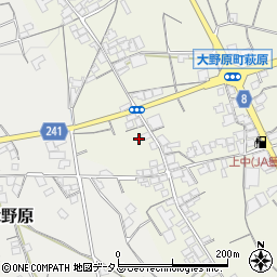 香川県観音寺市大野原町萩原1361周辺の地図