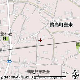 徳島県吉野川市鴨島町喜来219-4周辺の地図