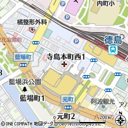 読売新聞　徳島支局周辺の地図