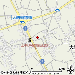 香川県観音寺市大野原町萩原1539周辺の地図
