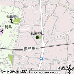 徳島県吉野川市鴨島町喜来395-1周辺の地図