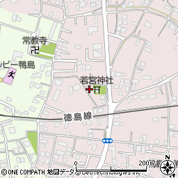 徳島県吉野川市鴨島町喜来392周辺の地図