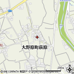 香川県観音寺市大野原町萩原971周辺の地図