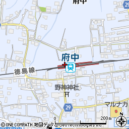 徳島県徳島市周辺の地図