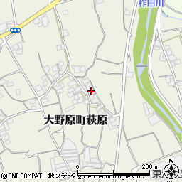 香川県観音寺市大野原町萩原962周辺の地図