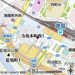 れもん徳島駅前周辺の地図