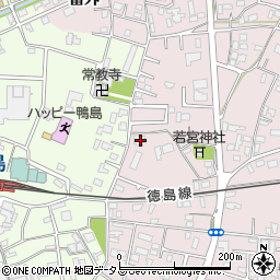 徳島県吉野川市鴨島町喜来389周辺の地図