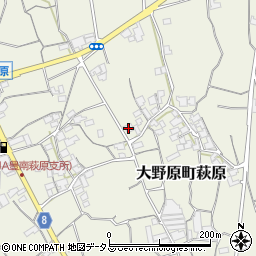 香川県観音寺市大野原町萩原989周辺の地図