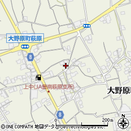 香川県観音寺市大野原町萩原1553周辺の地図