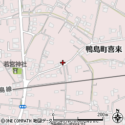 徳島県吉野川市鴨島町喜来296-1周辺の地図