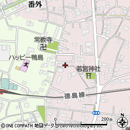 徳島県吉野川市鴨島町喜来450-15周辺の地図