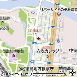 徳島公園前郵便局周辺の地図