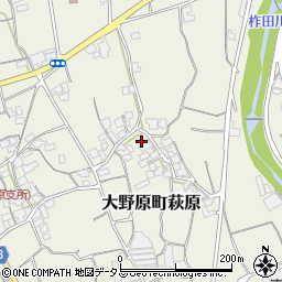 香川県観音寺市大野原町萩原974周辺の地図
