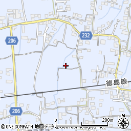 徳島県徳島市国府町府中周辺の地図