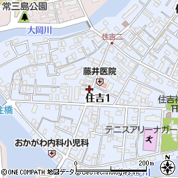 徳島県徳島市住吉1丁目周辺の地図