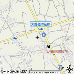 香川県観音寺市大野原町萩原1450周辺の地図
