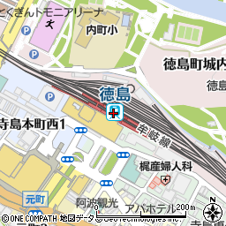 徳島駅周辺の地図