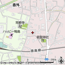 徳島県吉野川市鴨島町喜来450-26周辺の地図