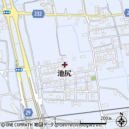 徳島県徳島市国府町池尻43-4周辺の地図