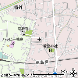 徳島県吉野川市鴨島町喜来450-34周辺の地図