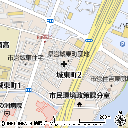 県営住宅城東団地３号棟周辺の地図