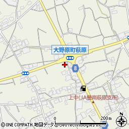 香川県観音寺市大野原町萩原1452周辺の地図