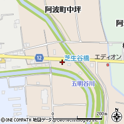 徳島県阿波市阿波町中坪周辺の地図