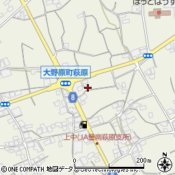 香川県観音寺市大野原町萩原1529周辺の地図