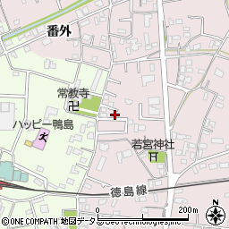 徳島県吉野川市鴨島町喜来450-9周辺の地図