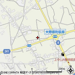 香川県観音寺市大野原町萩原1423-1周辺の地図