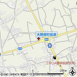 香川県観音寺市大野原町萩原1454-4周辺の地図