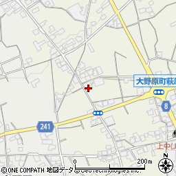 香川県観音寺市大野原町萩原1419周辺の地図