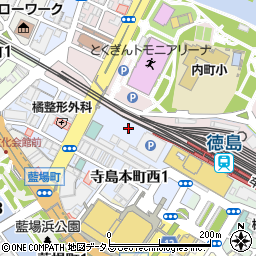 徳島駅クレメント平面駐車場周辺の地図