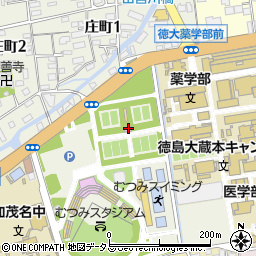 むつみセンターコート（徳島県蔵本公園テニスコート）周辺の地図