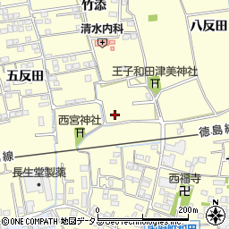 徳島県徳島市国府町和田（西ノ宮）周辺の地図