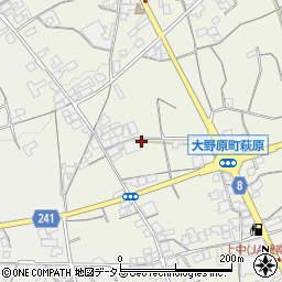 香川県観音寺市大野原町萩原1416周辺の地図
