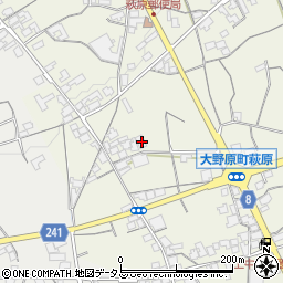 香川県観音寺市大野原町萩原1407周辺の地図