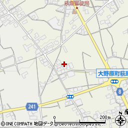 香川県観音寺市大野原町萩原1408周辺の地図