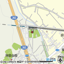剣神社周辺の地図